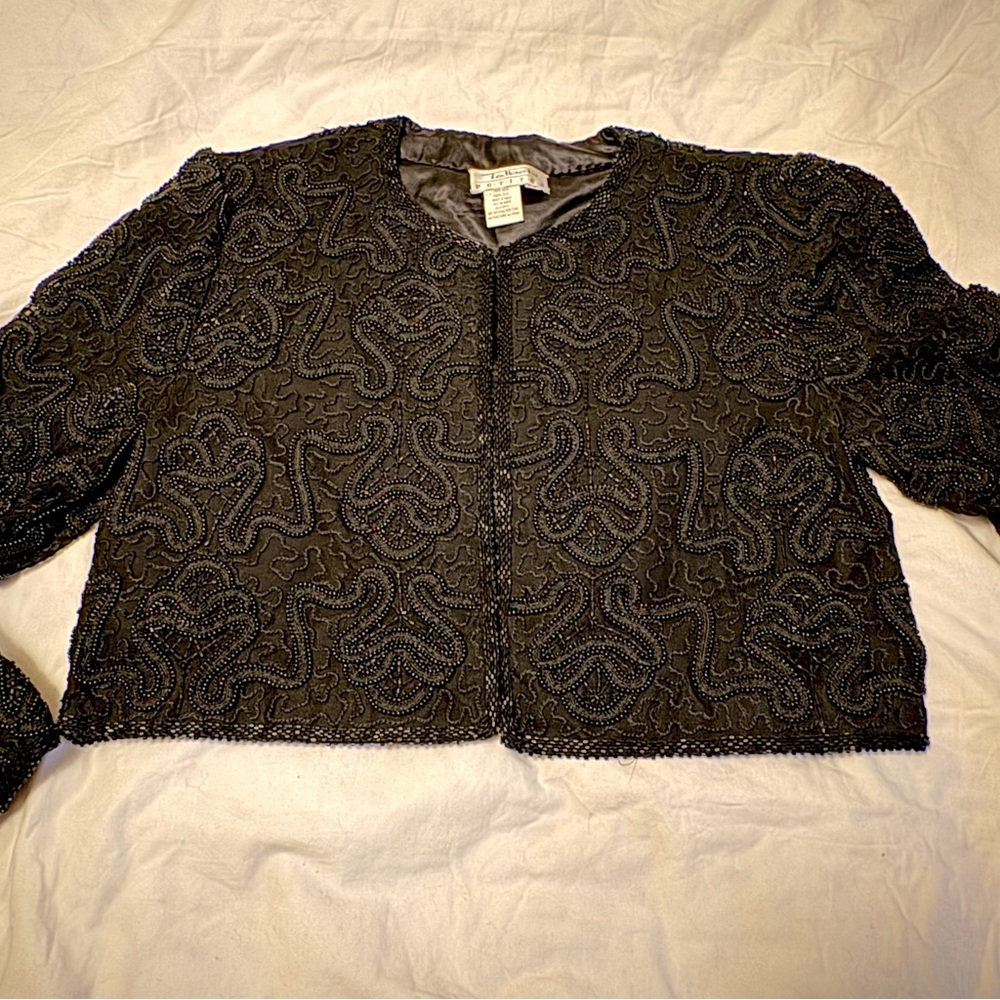 Talbots Beaded Silk Jacket